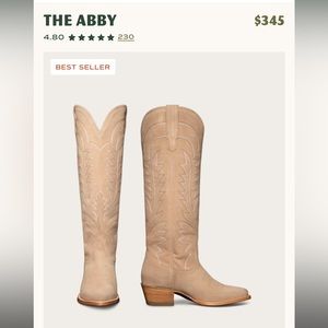 Tecovas cowgirl boots, the 'Abby.' Size 8, in color Driftwood, worn 3 times.